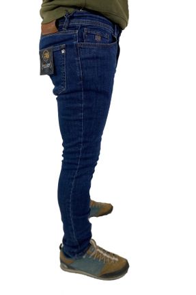 شلوار جین آبی مردانه پاچه تنگ استاندارد کد 809362592