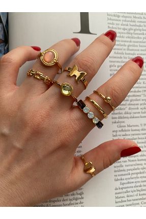 انگشتر جواهر طلائی زنانه زیرکن Pinery Jewels - کد 809904681