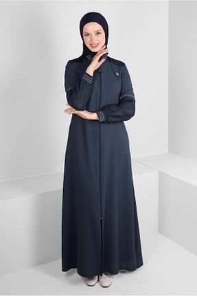 مانتو بلند حجاب سرمه ای زنانه Alvina - کد 807277786