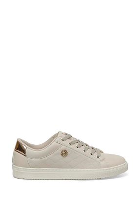 کفش اسنیکر بژ زنانه بند دار U.S. Polo Assn. - کد 809676201
