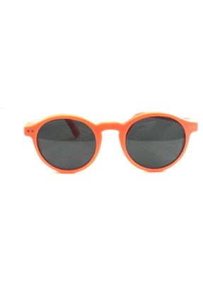 عینک آفتابی نارنجی زنانه 48 پلاریزه استخوان مات گرد کد 809747216