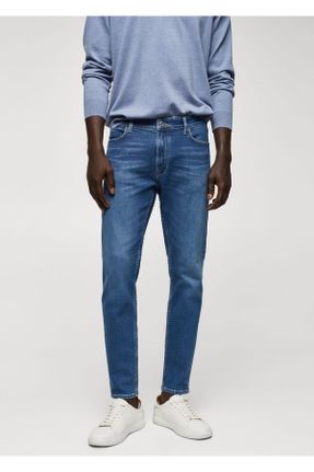 شلوار جین آبی مردانه پاچه رگولار استاندارد کد 755010595