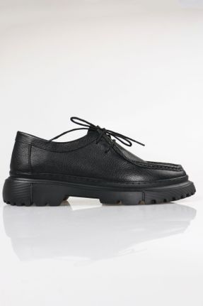 کفش کلاسیک مشکی مردانه چرم طبیعی پاشنه کوتاه ( 4 - 1 cm ) پاشنه ضخیم کد 809826604