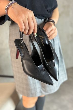 کفش پاشنه بلند کلاسیک مشکی زنانه پاشنه متوسط ( 5 - 9 cm ) پاشنه نازک کد 809867992
