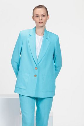 ست بالاتنه و پائین تنه آبی زنانه بافتنی etol textile - کد 809907498