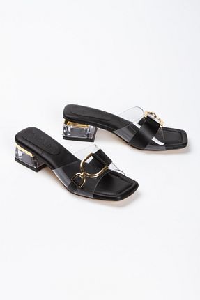دمپائی مشکی زنانه چرم مصنوعی Lumis Shoes - کد 809946160