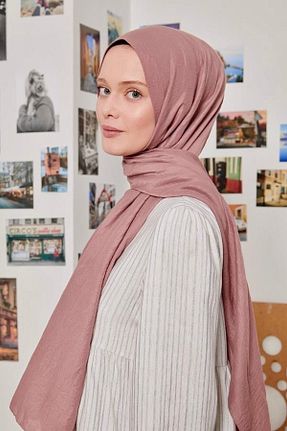 شال صورتی زنانه پنبه ای 5 FİVE SCARF - کد 809523018