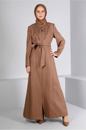 مانتو بلند حجاب زرد زنانه Alvina - کد 793826968