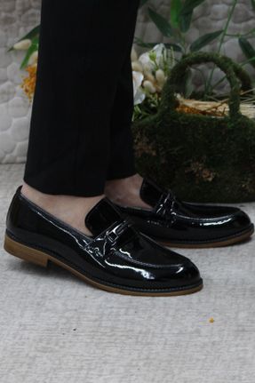 کفش لوفر مشکی مردانه چرم مصنوعی پاشنه کوتاه ( 4 - 1 cm ) کد 809912456