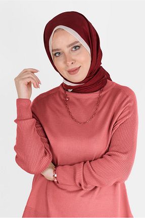 شال زرشکی زنانه پلی استر Alvina - کد 809513333