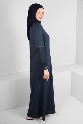 مانتو بلند حجاب سرمه ای زنانه Alvina - کد 807277786