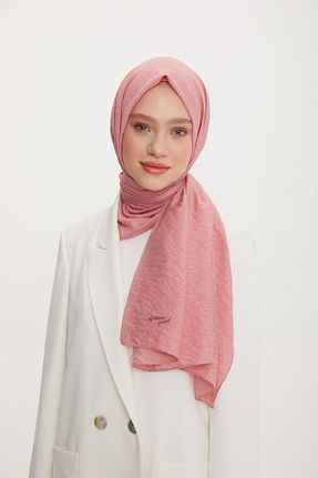 شال صورتی زنانه پنبه ای Armine - کد 356223039