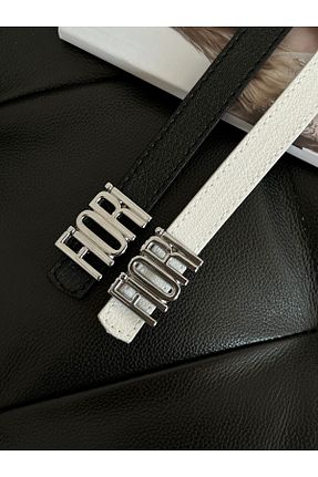کمربند مشکی زنانه چرم مصنوعی Fiori - کد 790292479