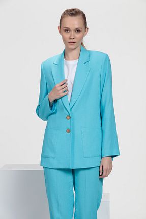 ست بالاتنه و پائین تنه آبی زنانه بافتنی etol textile - کد 809907498