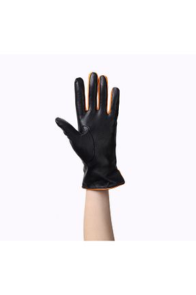 دستکش نارنجی زنانه چرم خالص Altezzoso - کد 809965319