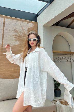 پیراهن سفید زنانه تنگ Bianco Lucci - کد 809973409