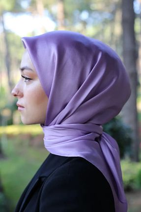 روسری سفید پلی استر Aknur - کد 809969433