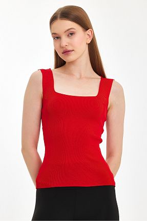 تیشرت قرمز زنانه کراپ Eces moda - کد 809524885