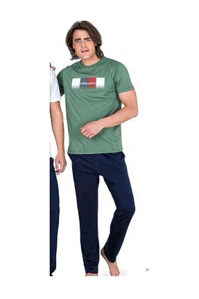 ست لباس راحتی سبز مردانه ساده Pierre Cardin - کد 809678731