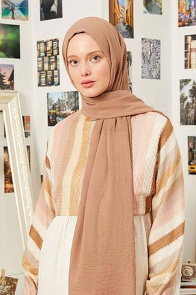 شال نارنجی زنانه پنبه ای 5 FİVE SCARF - کد 809725614