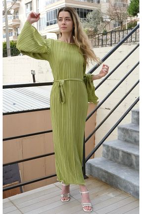 لباس مجلسی و فارغ التحصیلی سبز زنانه مخلوط پلی آمید AurorabyKaderCelik - کد 809937651