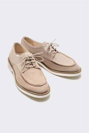 کفش کژوال قهوه ای مردانه چرم طبیعی پاشنه کوتاه ( 4 - 1 cm ) پاشنه ساده کد 809511818