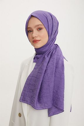 شال بنفش زنانه پنبه ای Armine - کد 356609850