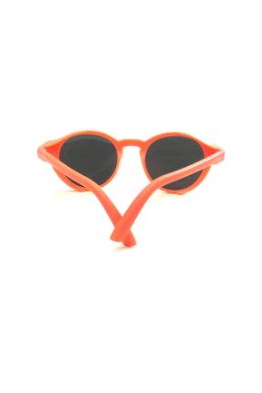 عینک آفتابی نارنجی زنانه 48 پلاریزه استخوان مات گرد کد 809747216