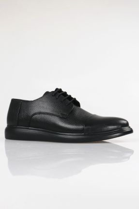 کفش کلاسیک مشکی مردانه چرم طبیعی پاشنه کوتاه ( 4 - 1 cm ) پاشنه ساده کد 809828659