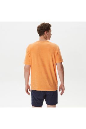تی شرت نارنجی مردانه رگولار یقه گرد پنبه - پلی استر کد 778289575