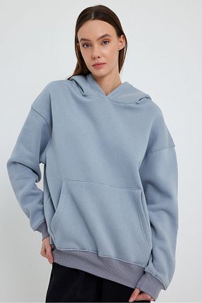 سوئیشرت طوسی زنانه ساده kef clothing - کد 809970356