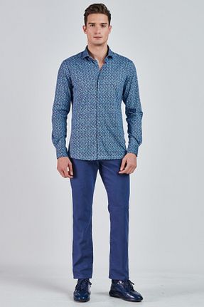 پیراهن فیروزه ای مردانه رگولار Giovane Gentile - کد 69555881
