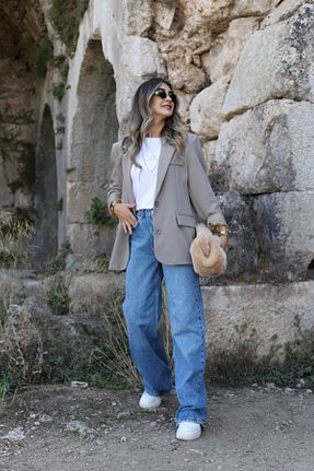 کت بلیزر سبز زنانه پارچه bytugcekaya - کد 780980507