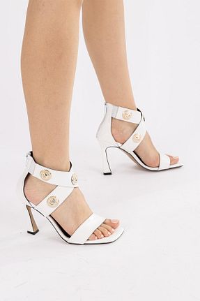کفش پاشنه بلند کلاسیک سفید زنانه چرم مصنوعی Getcho - کد 809995387