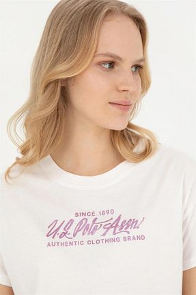 تیشرت نباتی زنانه رگولار U.S. Polo Assn. - کد 809914688