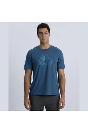 تی شرت آبی مردانه رگولار یقه گرد پنبه - پلی استر تکی کد 229819051
