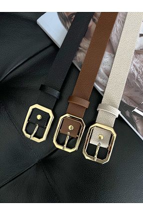 کمربند مشکی زنانه چرم مصنوعی Fiori - کد 810017276
