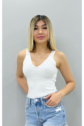بلوز سفید زنانه Straight Qzen - کد 810044537