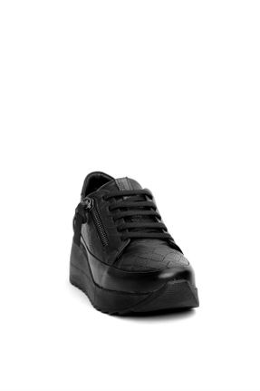 کفش کژوال مشکی زنانه چرم طبیعی پاشنه متوسط ( 5 - 9 cm ) پاشنه ساده کد 810053709