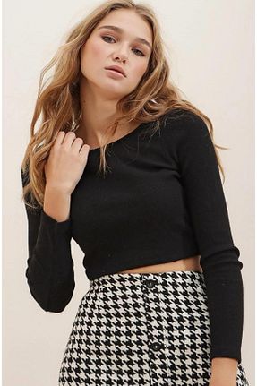 بلوز مشکی زنانه ساده BNK Shop - کد 810094271
