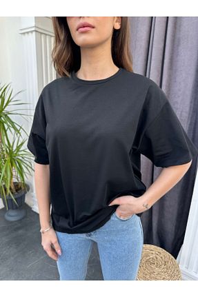 تیشرت مشکی زنانه رگولار Elif Özbey Butik - کد 810410431