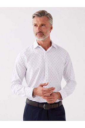 پیراهن سفید مردانه اسلیم فیت BSR MODA - کد 810281578
