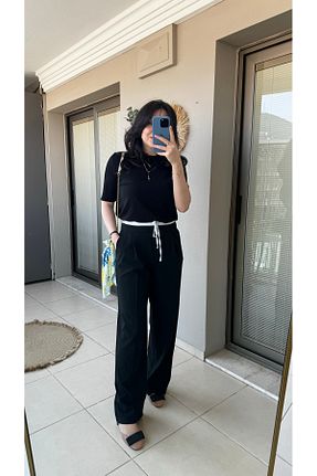 شلوار مشکی زنانه مخلوط پلی استر Zilolafashionhouse - کد 810333812