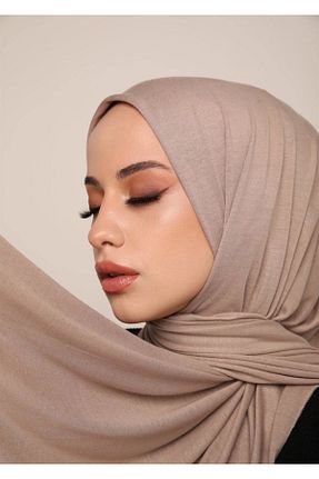 دستمال گردن قهوه ای زنانه پنبه ای YILDIZ İSTANBUL MODA - کد 810402107
