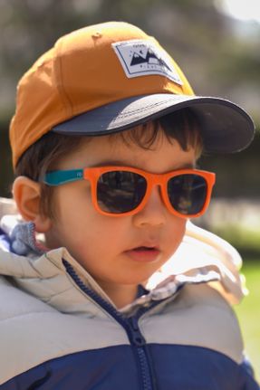 عینک آفتابی نارنجی بچه گانه 44 پلاریزه استخوان مات مستطیل کد 701464252