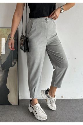 شلوار طوسی زنانه پارچه Butik - کد 810299150