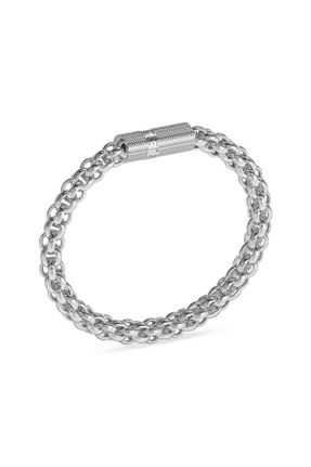 دستبند استیل متالیک مردانه فولاد ( استیل ) کد 810016047