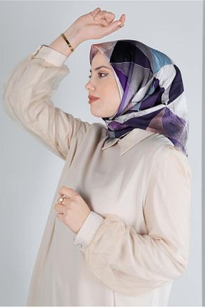 روسری بنفش پلی استر Alvina - کد 801113723
