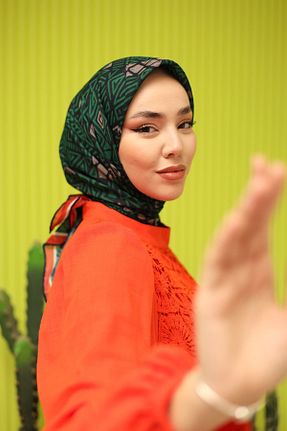 روسری سبز %100 پنبه Silk Home - کد 810319843