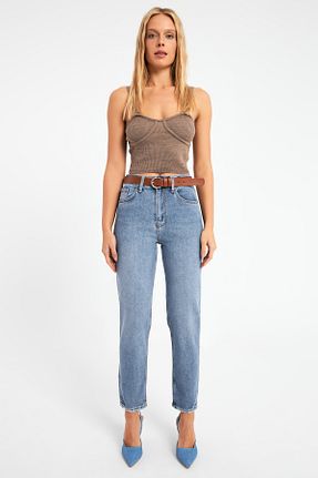شلوار جین آبی زنانه پاچه تنگ CRC JEANS - کد 802181845